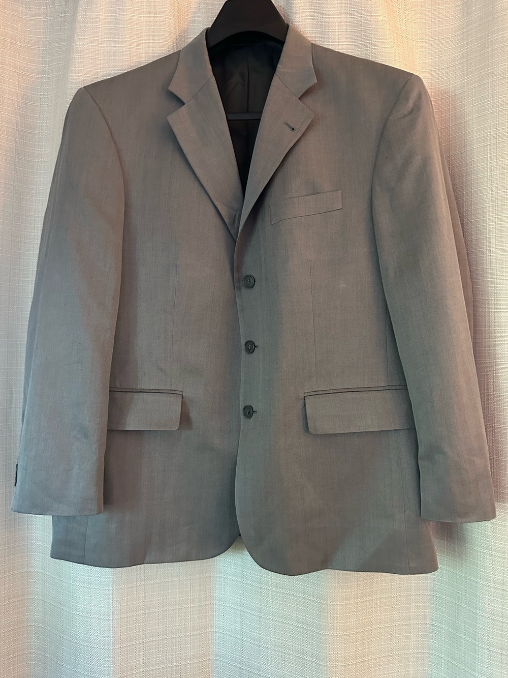 Oscar de la Renta Men’s wool silk Gray Three-Button Sport Coat 42 S Blazer